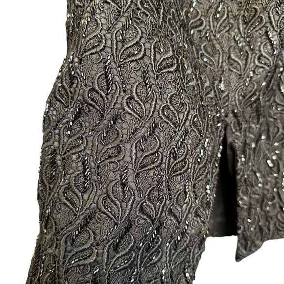 Y2K Rare Vintage Beaded Embroidered Carmen Marc Valvo Halter Cocktail Dress - Picture 12 of 15